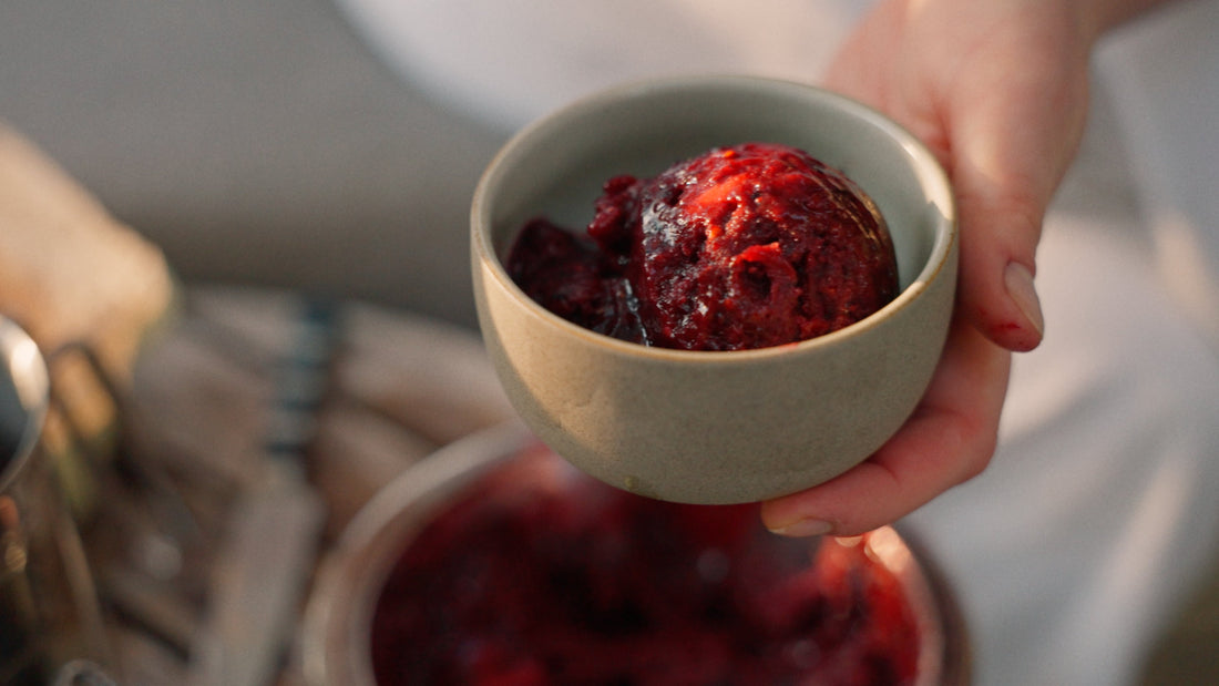 Einfaches Beeren Sorbet ohne Eismaschine